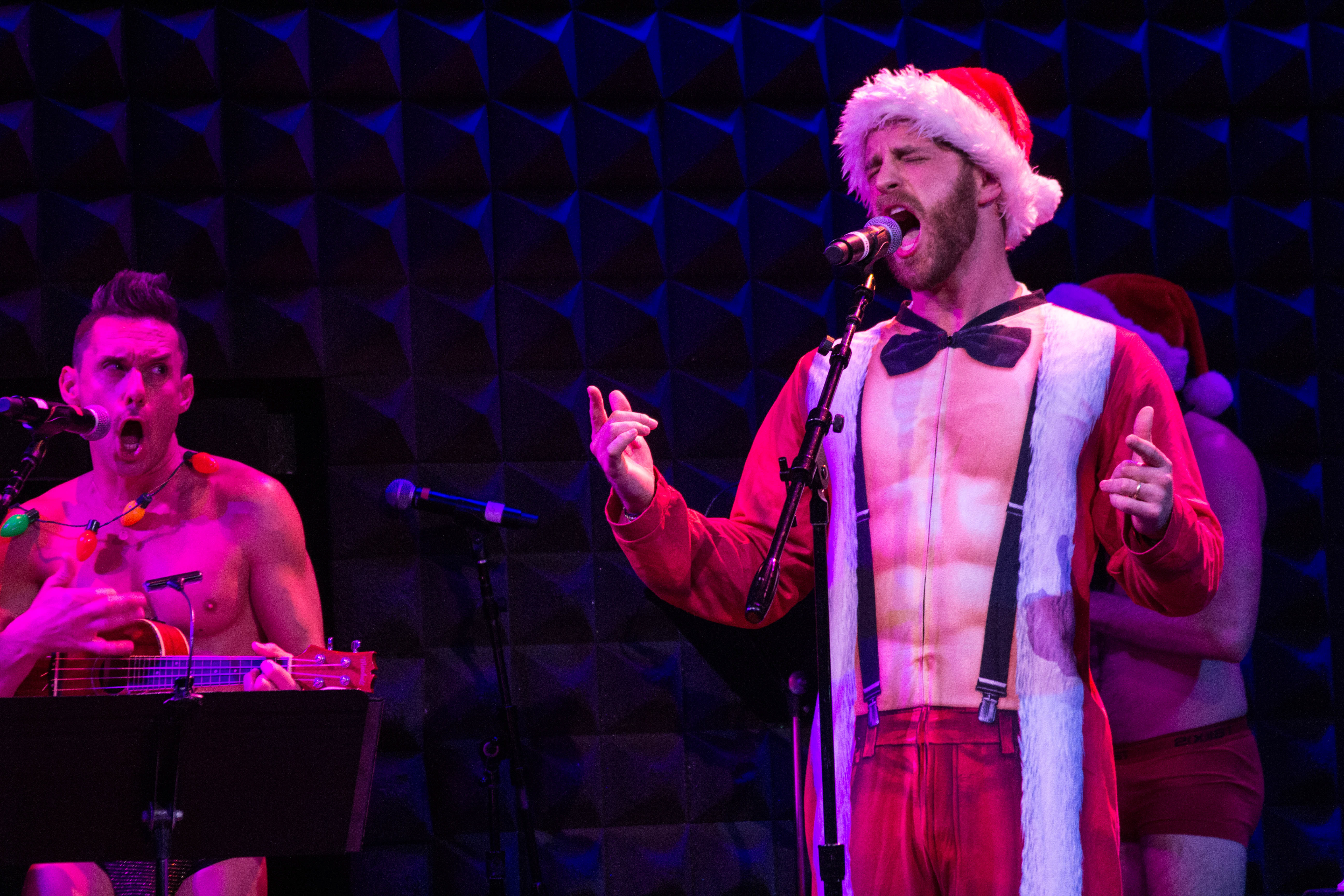 See Jonah Platt Michael Cerveris Natalie Joy Johnson And More Strip Down With The Skivvies In I Touch My Elf At Joe S Pub Playbill