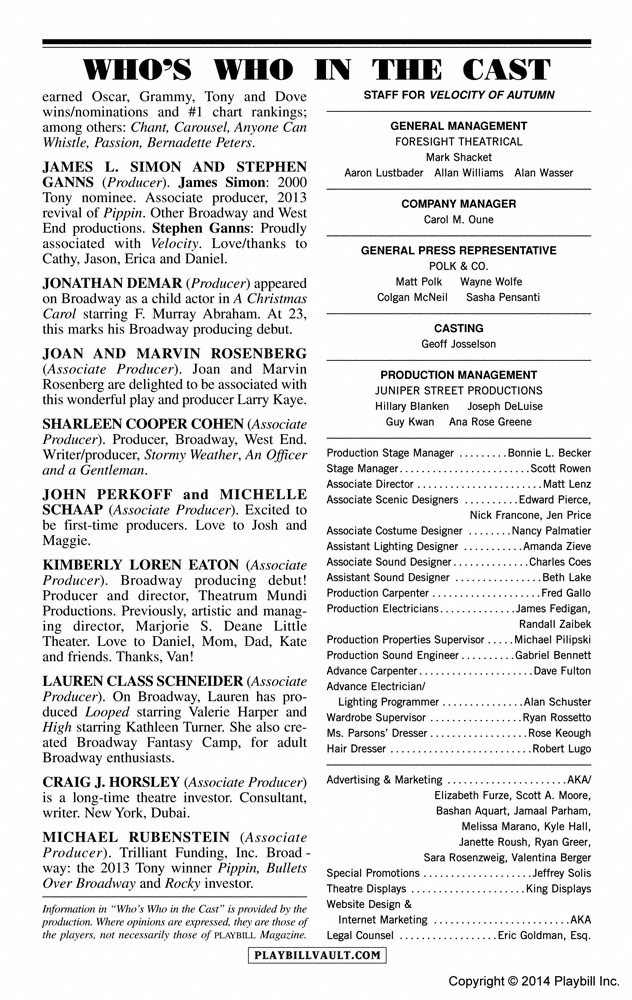 Inside Playbill Gallery Playbill